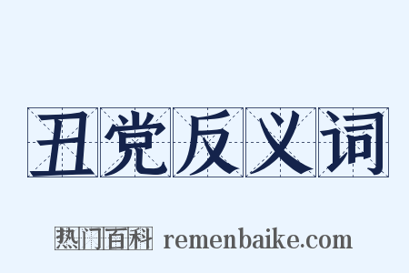 丑党反义词是什么意思的图片
